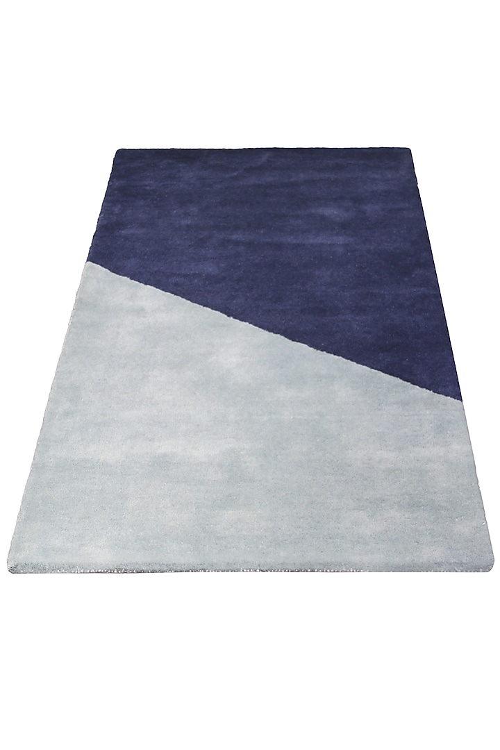 Blue Handcrafted Carpet by QAALEEN at Pernia's Pop Up Shop