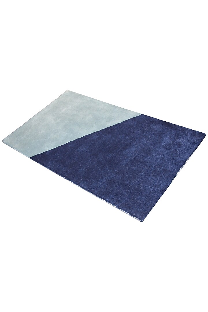 Blue Handcrafted Carpet by QAALEEN at Pernia's Pop Up Shop