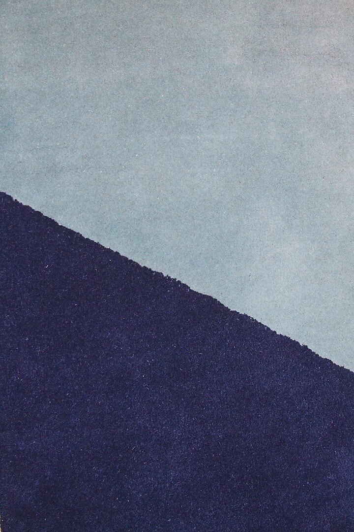 Blue Handcrafted Carpet by QAALEEN at Pernia's Pop Up Shop