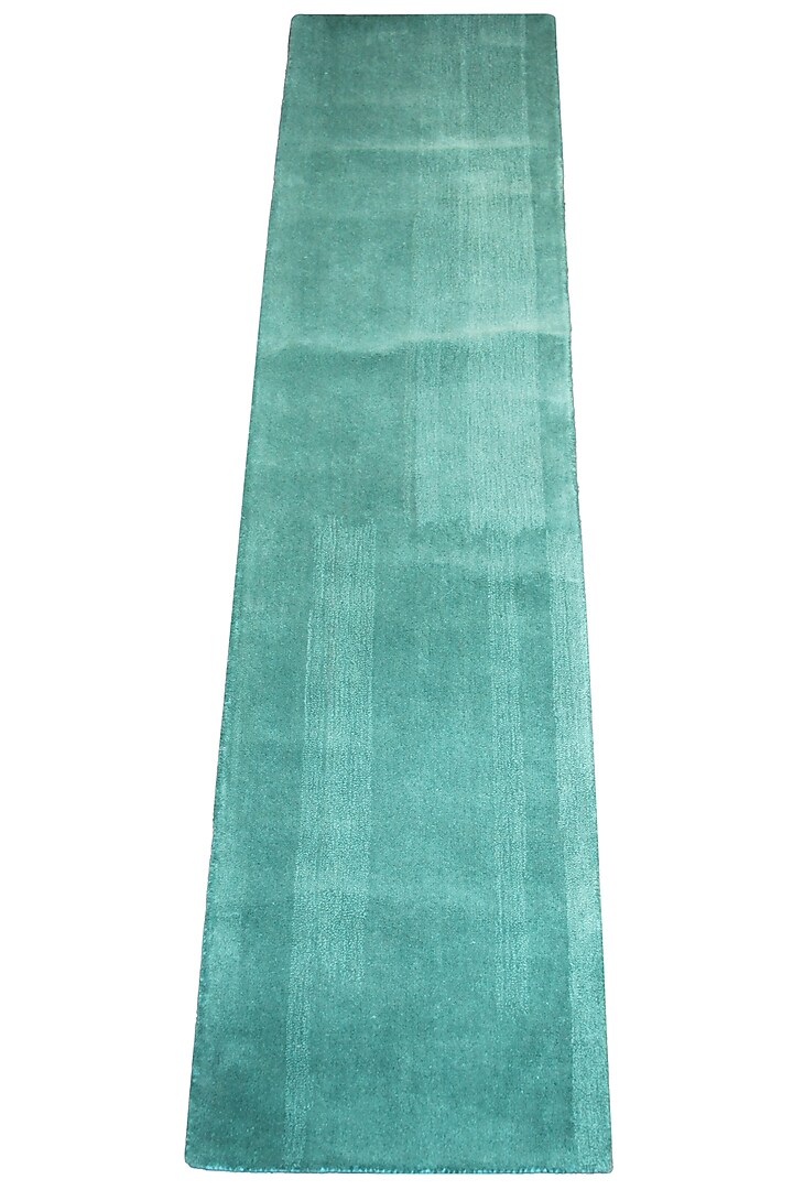 Aqua Blue Hand-Tufted Rug by QAALEEN at Pernia's Pop Up Shop