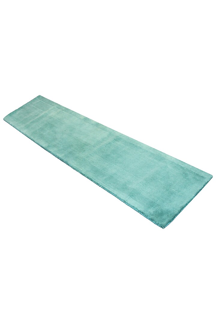Aqua Blue Hand-Tufted Rug by QAALEEN at Pernia's Pop Up Shop