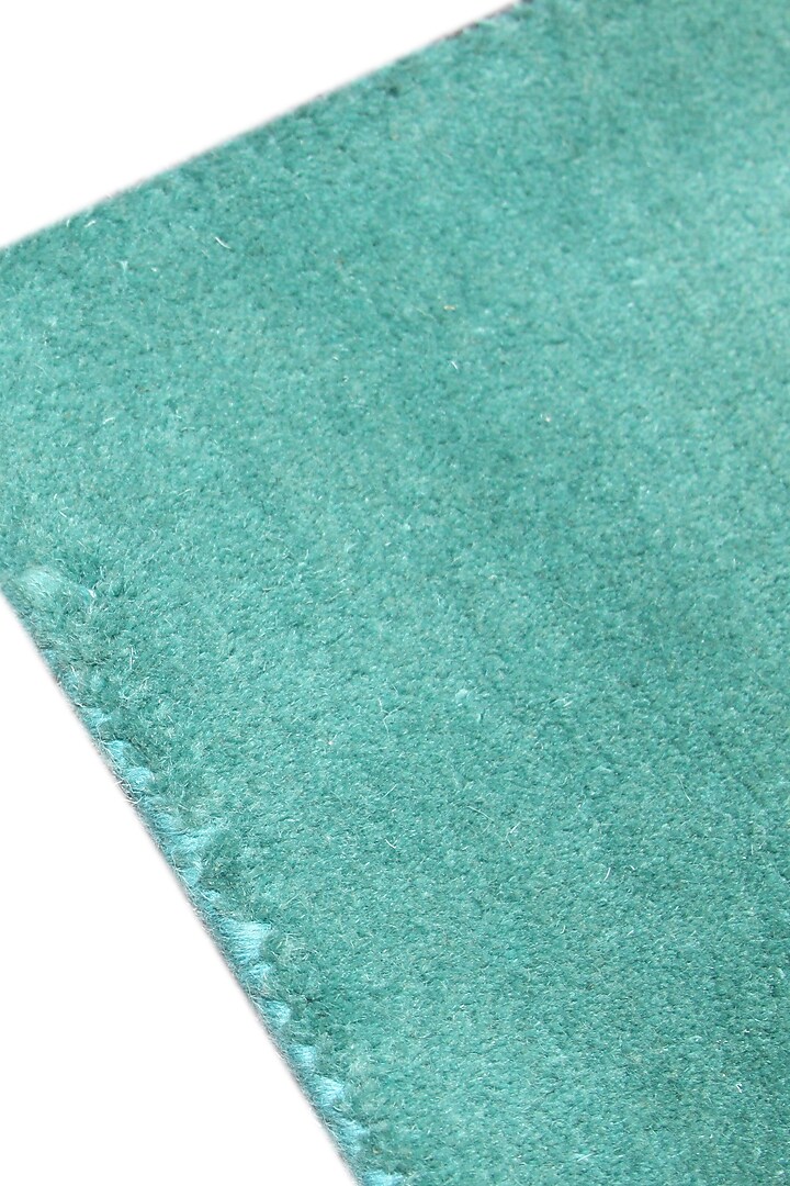 Aqua Blue Hand-Tufted Rug by QAALEEN at Pernia's Pop Up Shop
