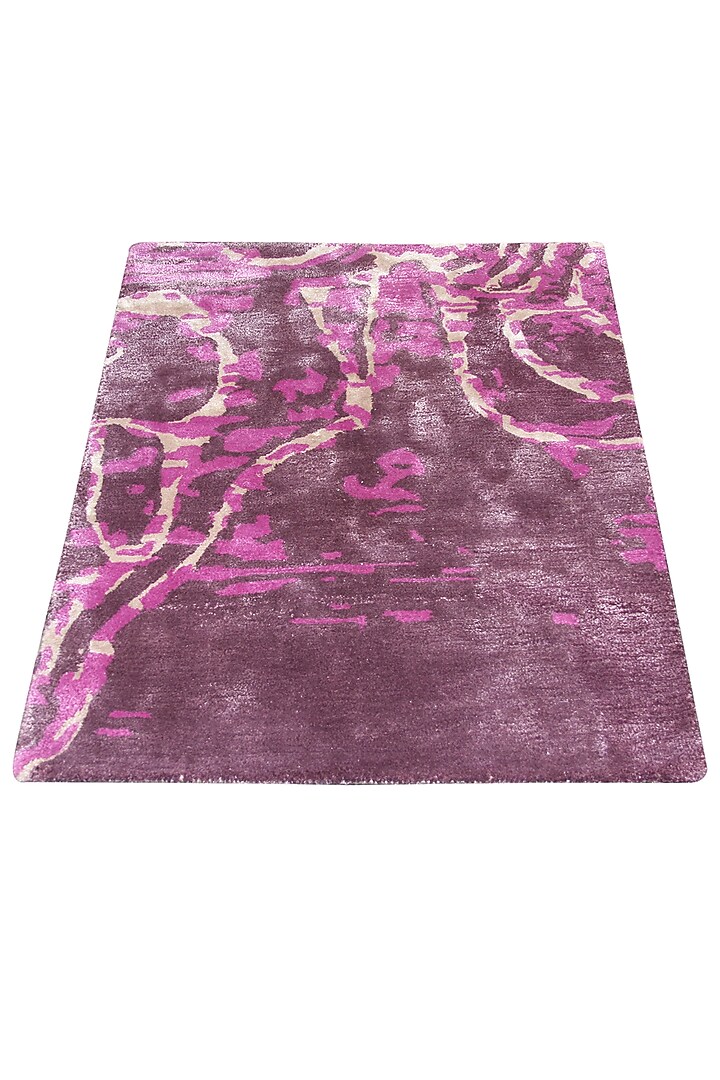Pink & Brown Handcrafted Carpet by QAALEEN at Pernia's Pop Up Shop