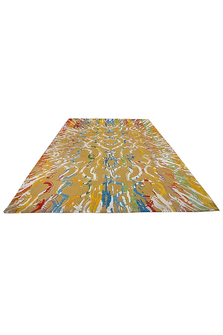 Multi-Colored Silk Hand-Tufted Rug by QAALEEN at Pernia's Pop Up Shop