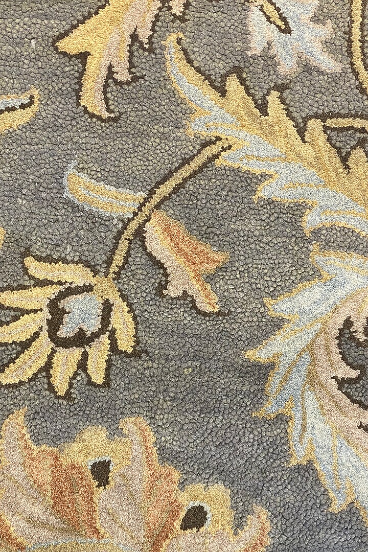 Grey Handwoven Carpet by QAALEEN at Pernia's Pop Up Shop