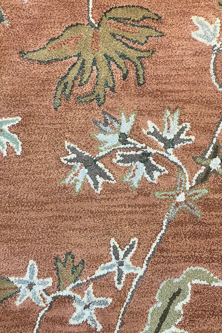Orange Handwoven Carpet by QAALEEN at Pernia's Pop Up Shop