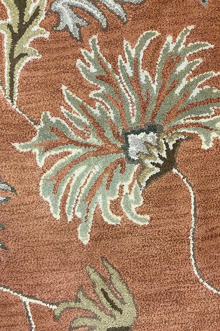 Orange Handwoven Carpet by QAALEEN at Pernia's Pop Up Shop