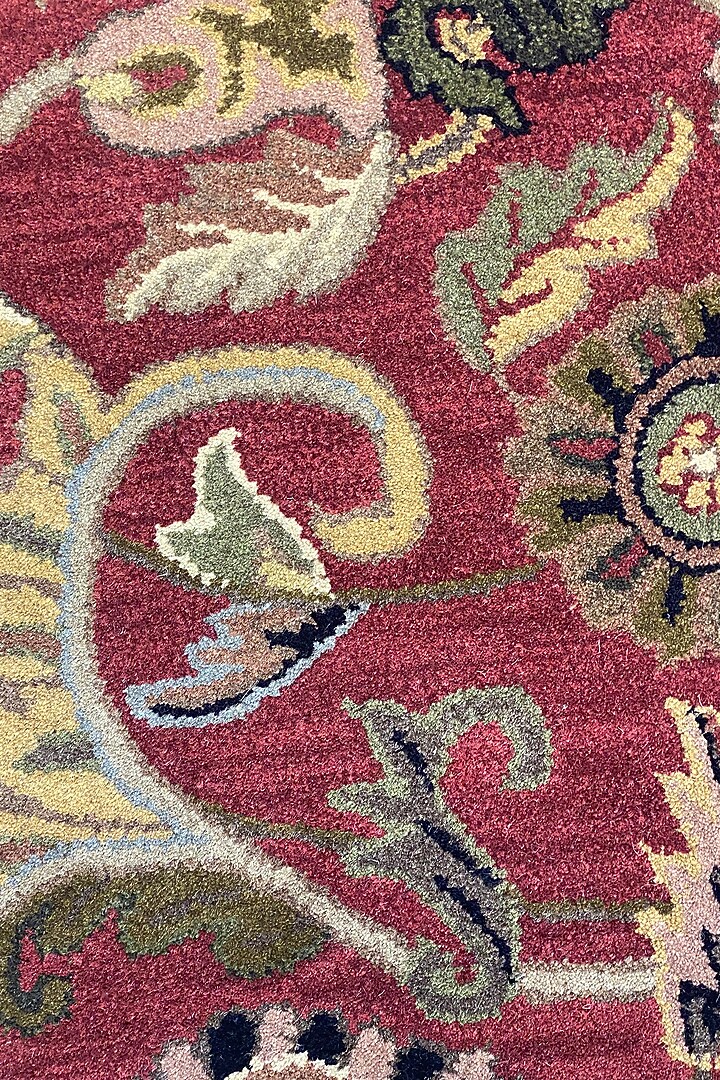 Black & Rust Handwoven Carpet by QAALEEN at Pernia's Pop Up Shop