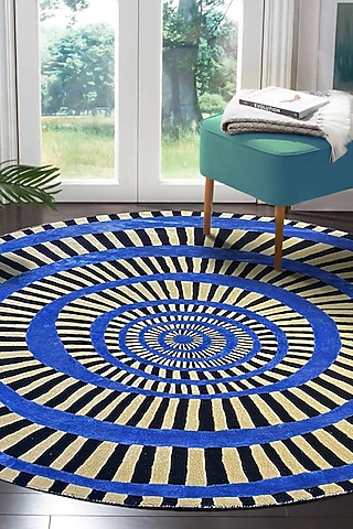 Multi-Colored Woolen Handcrafted Carpet by QAALEEN