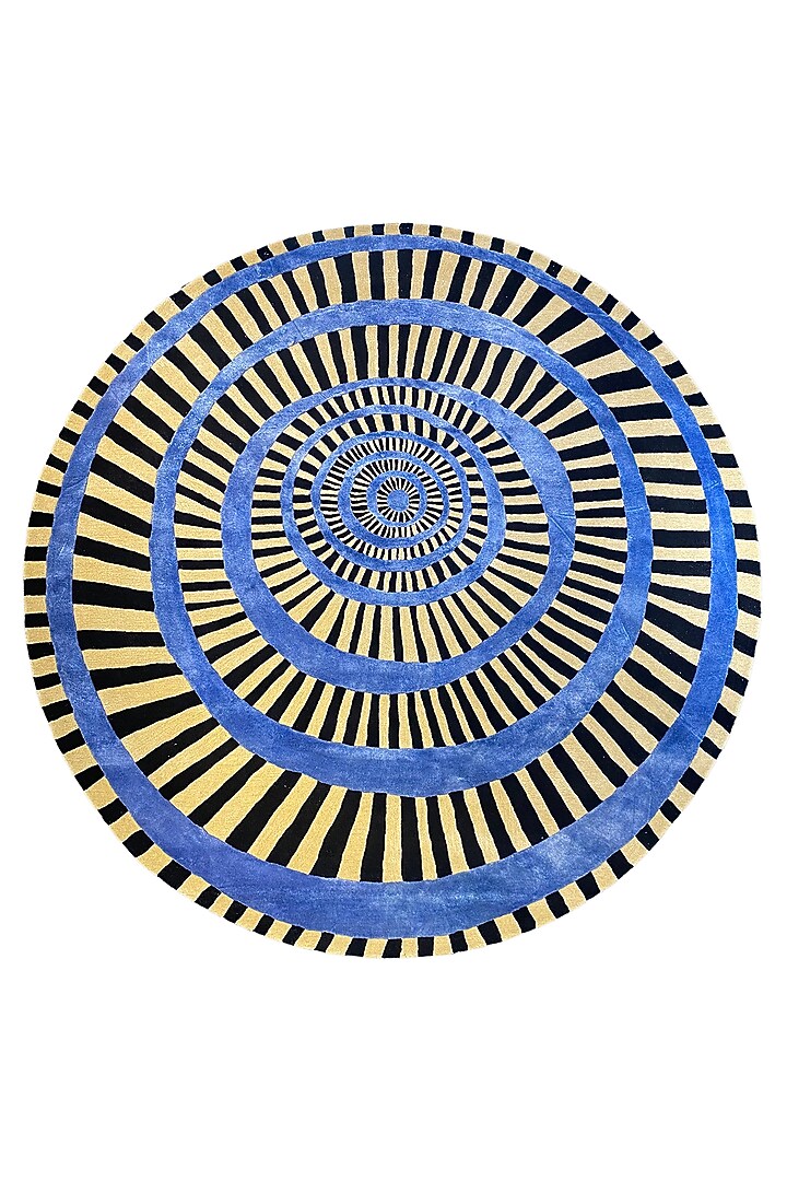 Multi-Colored Woolen Handcrafted Carpet by QAALEEN at Pernia's Pop Up Shop