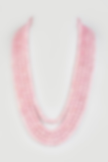 Pink Onyx Stone Mala by Qbik Men at Pernia's Pop Up Shop