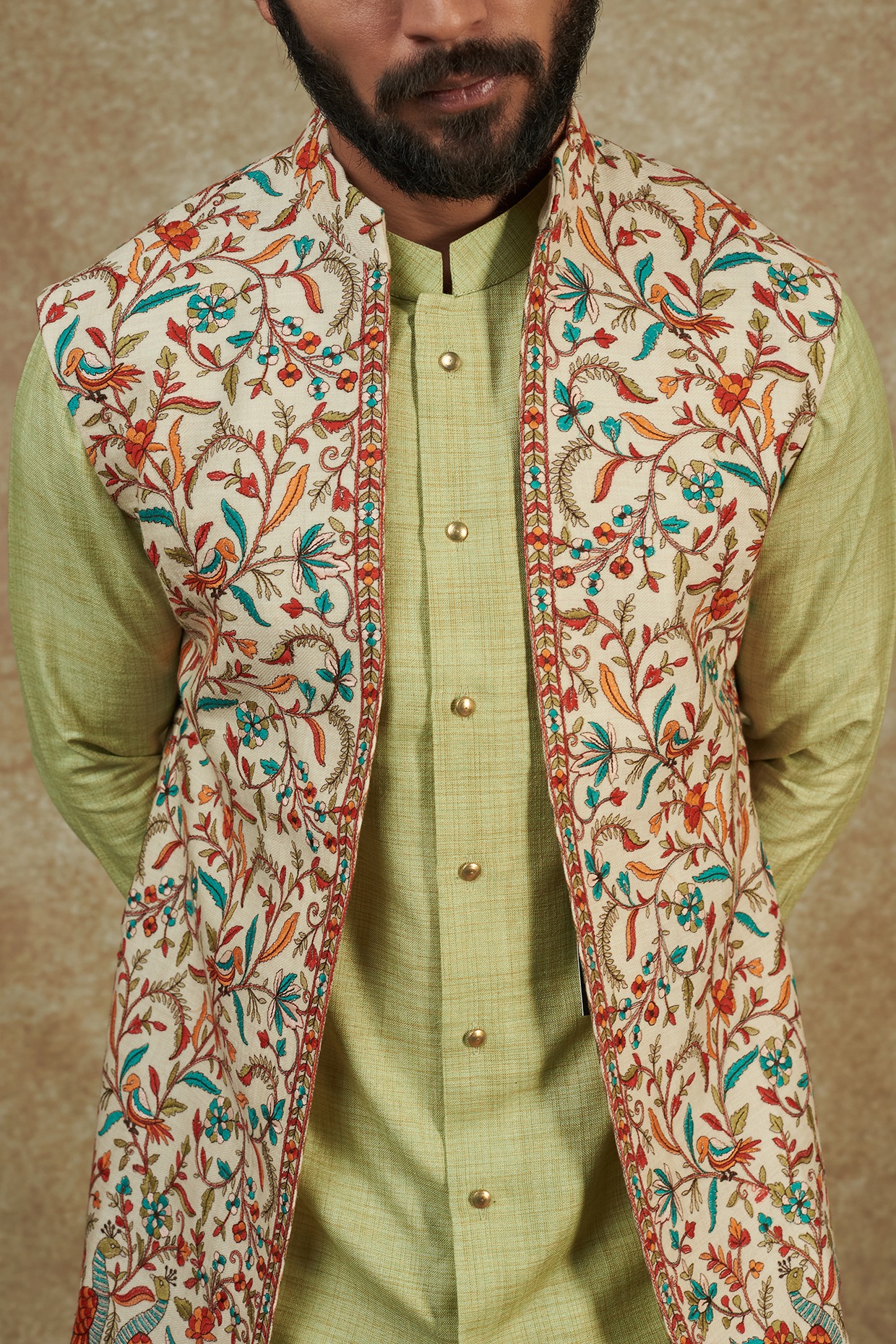 Kaani Fine Wool Nehru Jacket , Men's Bandi – Taroob® Official Site