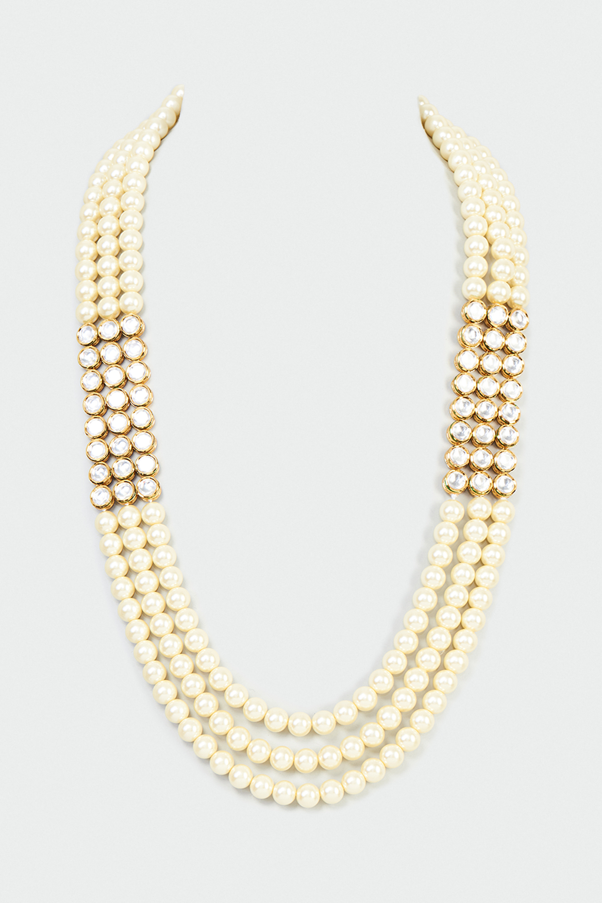 Ivory Kundan Mala by Qbik Men