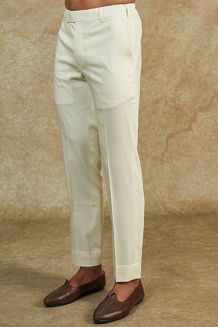 Ivory Kashmiri Embroidered Bundi Jacket Set by Qbik Men at Pernia's Pop Up Shop