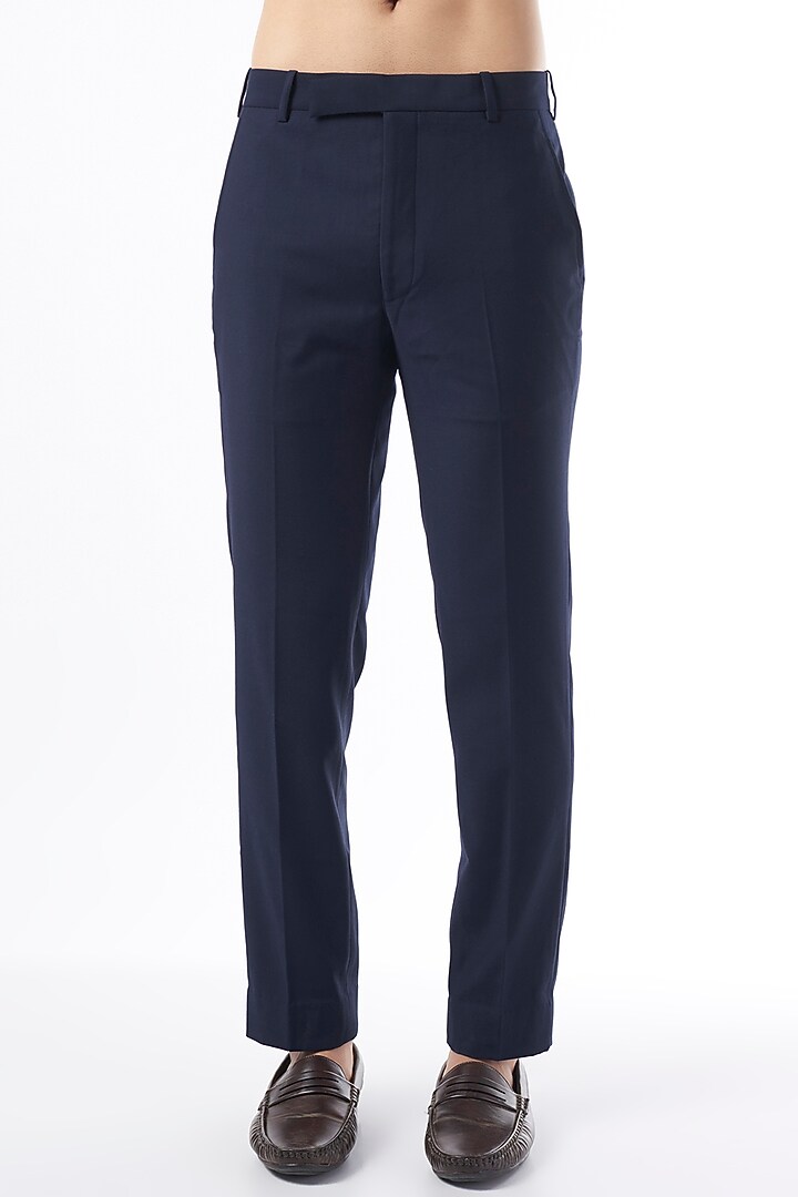 Dark Blue Wedding Bandhgala Jacket Set by Qbik Men at Pernia's Pop Up Shop