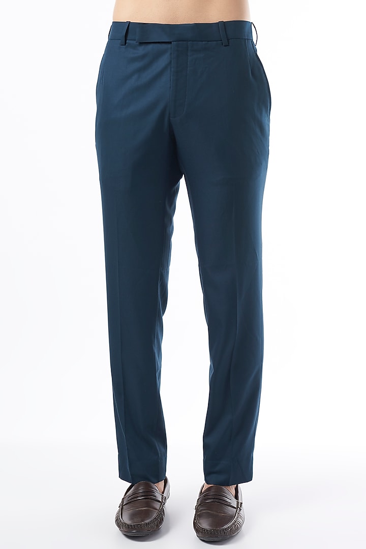 Teal Angrakha Wedding Bandhgala Jacket Set by Qbik Men at Pernia's Pop Up Shop