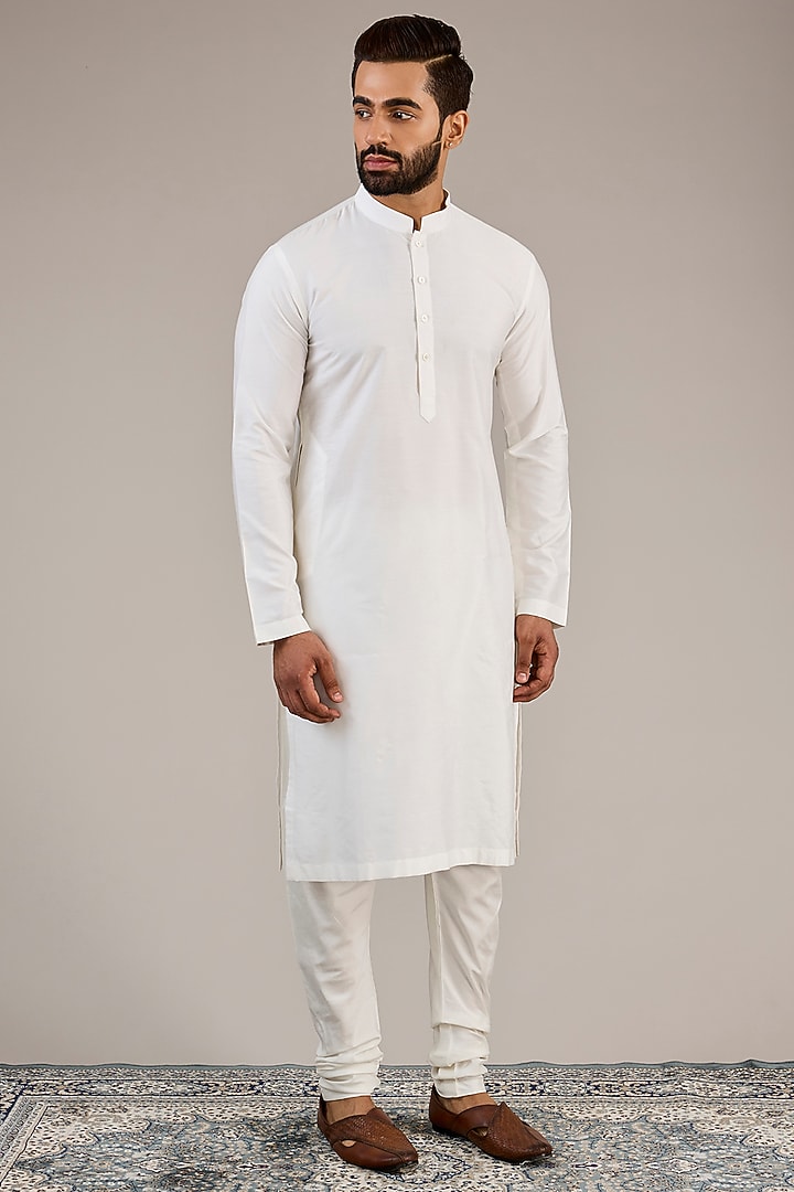 Black Viscose Wool Wedding Sherwani Set by Qbik Men at Pernia's Pop Up Shop
