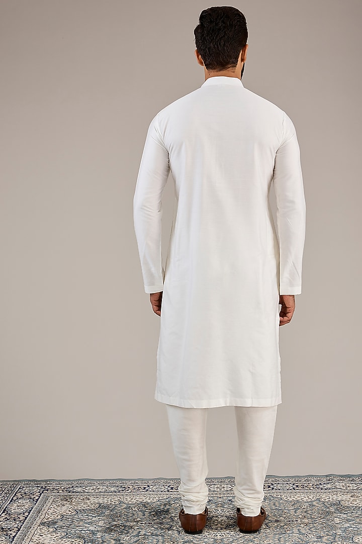 Black Viscose Wool Wedding Sherwani Set by Qbik Men at Pernia's Pop Up Shop