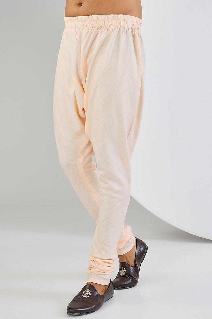 Pink Cotton Matka Embellished Kurta Set by Qbik Men at Pernia's Pop Up Shop