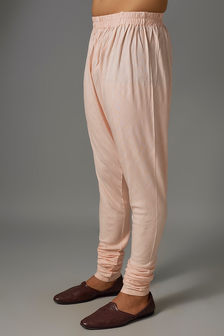 Pink Cotton Matka Embellished Kurta Set by Qbik Men at Pernia's Pop Up Shop