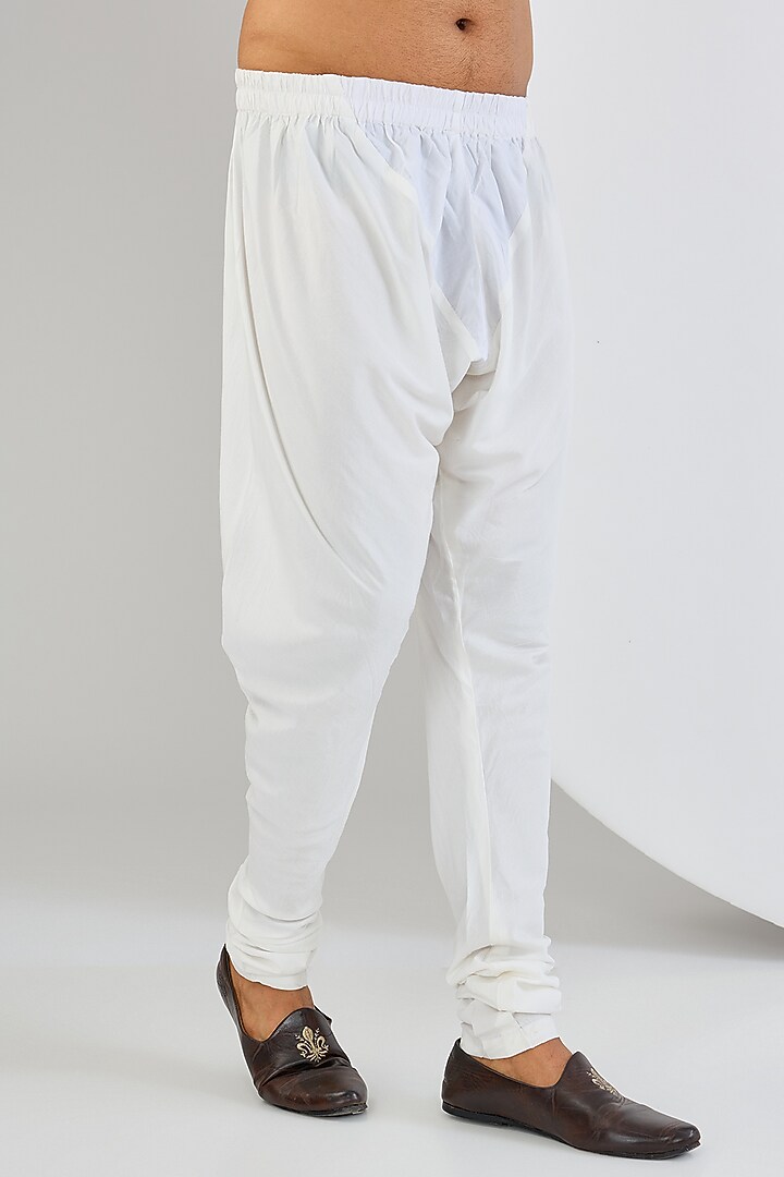 Ivory Cotton Matka Embellished Kurta Set by Qbik Men at Pernia's Pop Up Shop