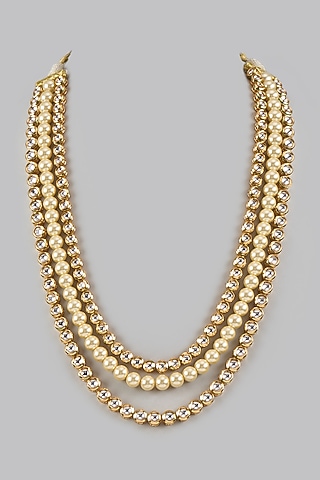 Ivory Kundan & Pearl Mala by Qbik Men