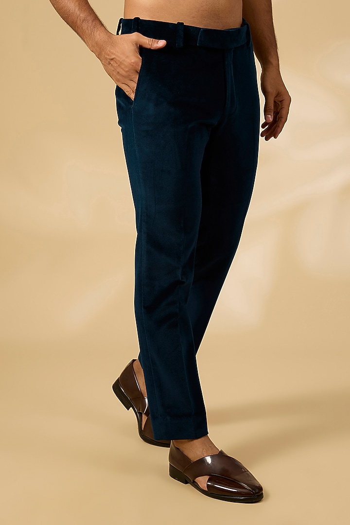 Teal Polyester Tuxedo Set by Qbik Men at Pernia's Pop Up Shop
