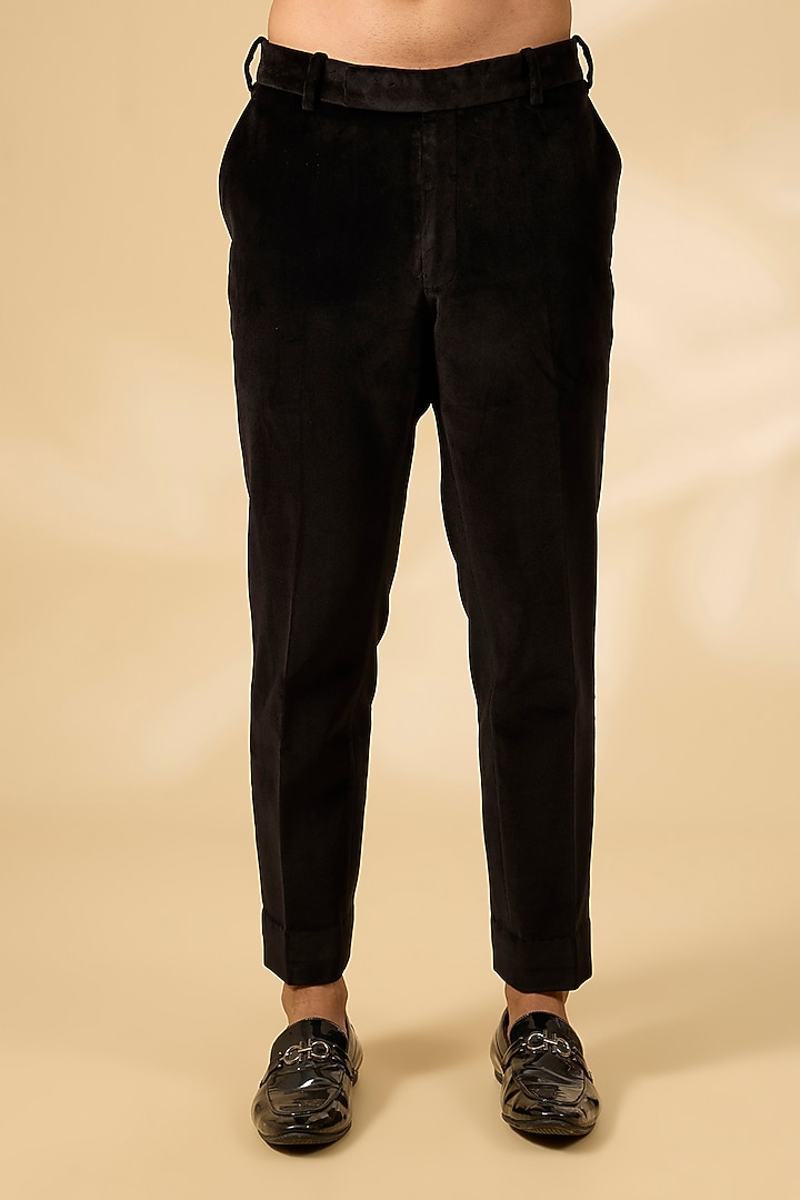 Black Polyester Tuxedo Set by Qbik Men at Pernia's Pop Up Shop