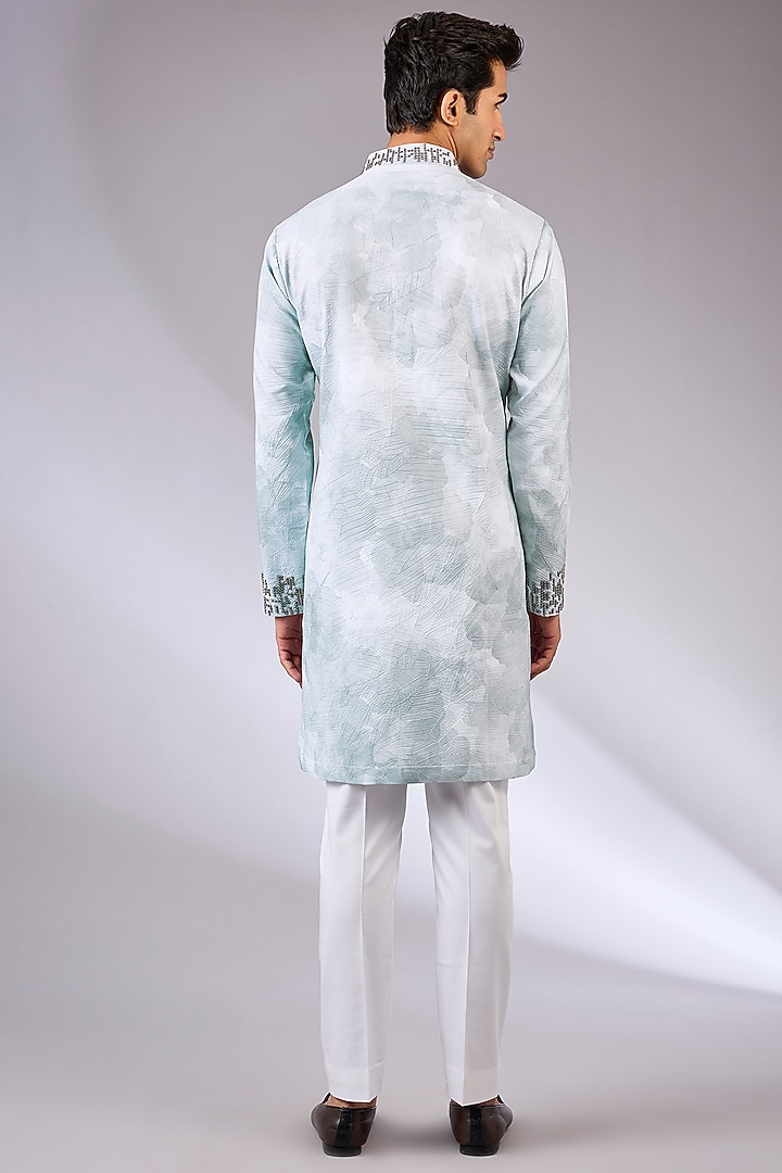 Mint Cotton & Cotton Matka Kurta Set by Qbik Men at Pernia's Pop Up Shop