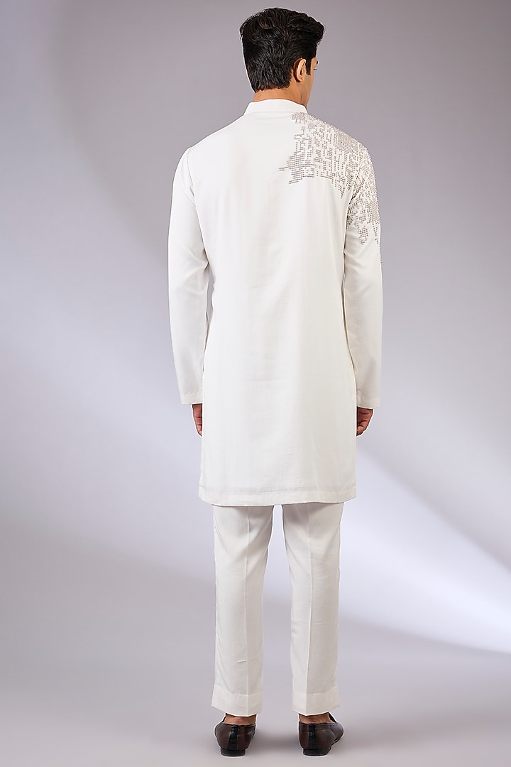 Ivory Cotton & Cotton Matka Kurta Set by Qbik Men at Pernia's Pop Up Shop