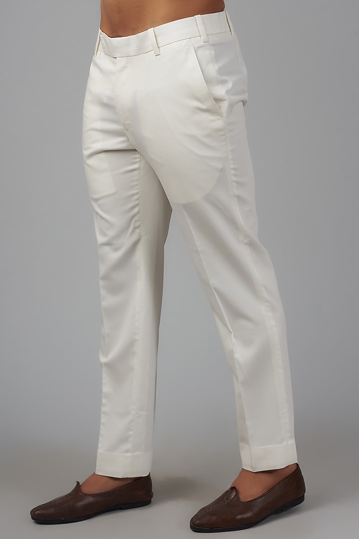 Ivory Silk Embellished Groom Indowestern Set by Qbik Men at Pernia's Pop Up Shop