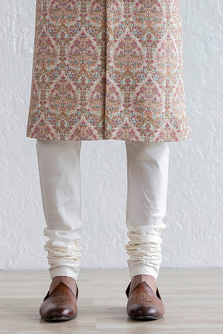 Multi-Colored Kashmiri Embroidered Groom Sherwani Set by Qbik Men at Pernia's Pop Up Shop