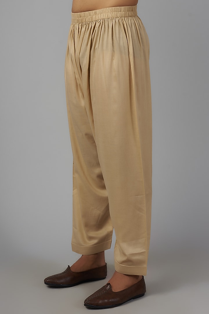 Coral Chanderi Kurta Set by Qbik Men at Pernia's Pop Up Shop