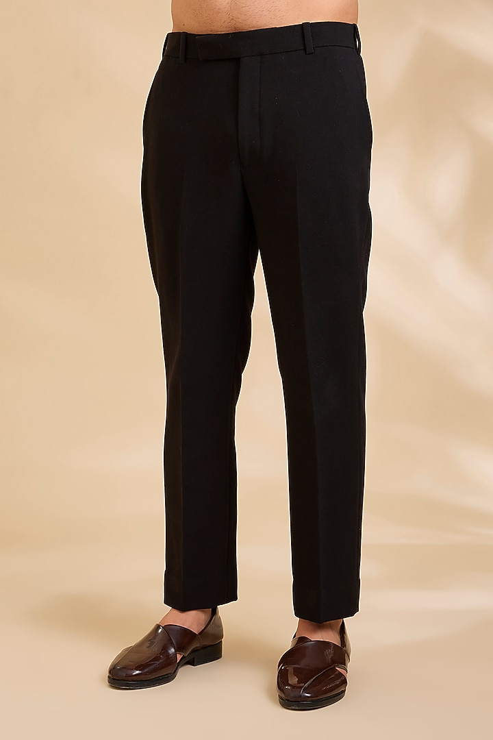 Black Suiting Groom Indowestern Set by Qbik Men at Pernia's Pop Up Shop