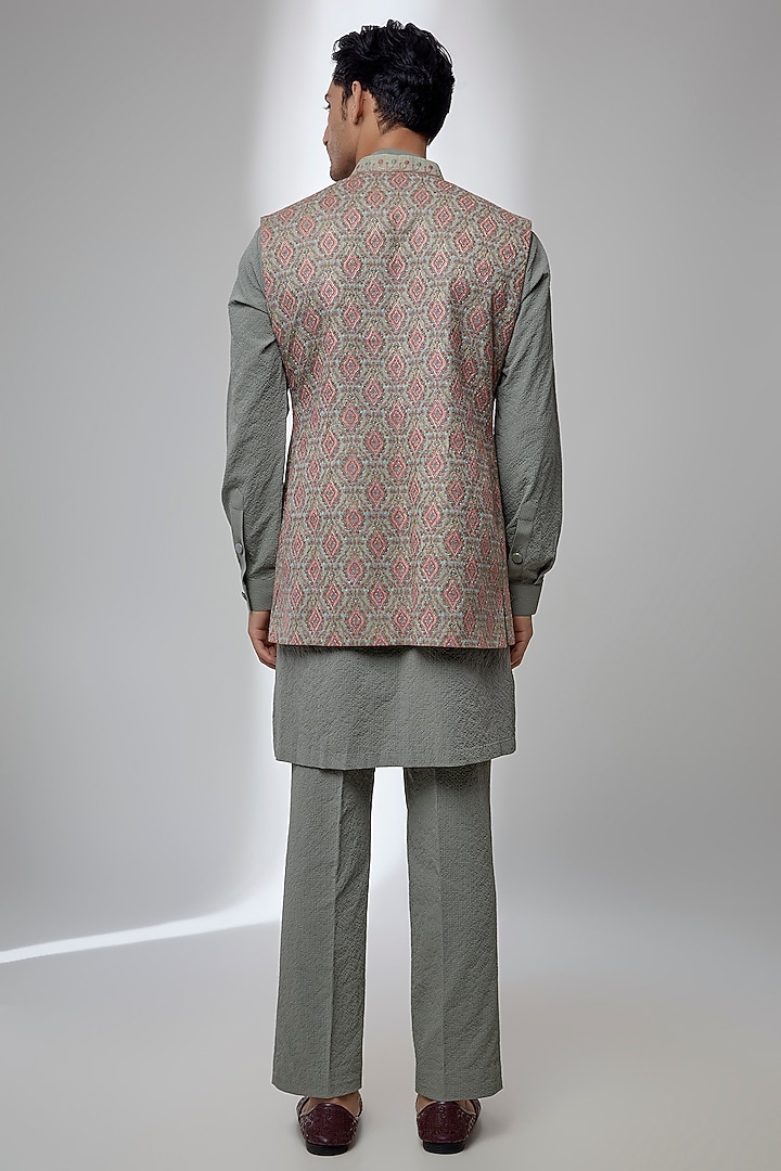Pista Silk Bundi Jacket Set by Qbik Men at Pernia's Pop Up Shop