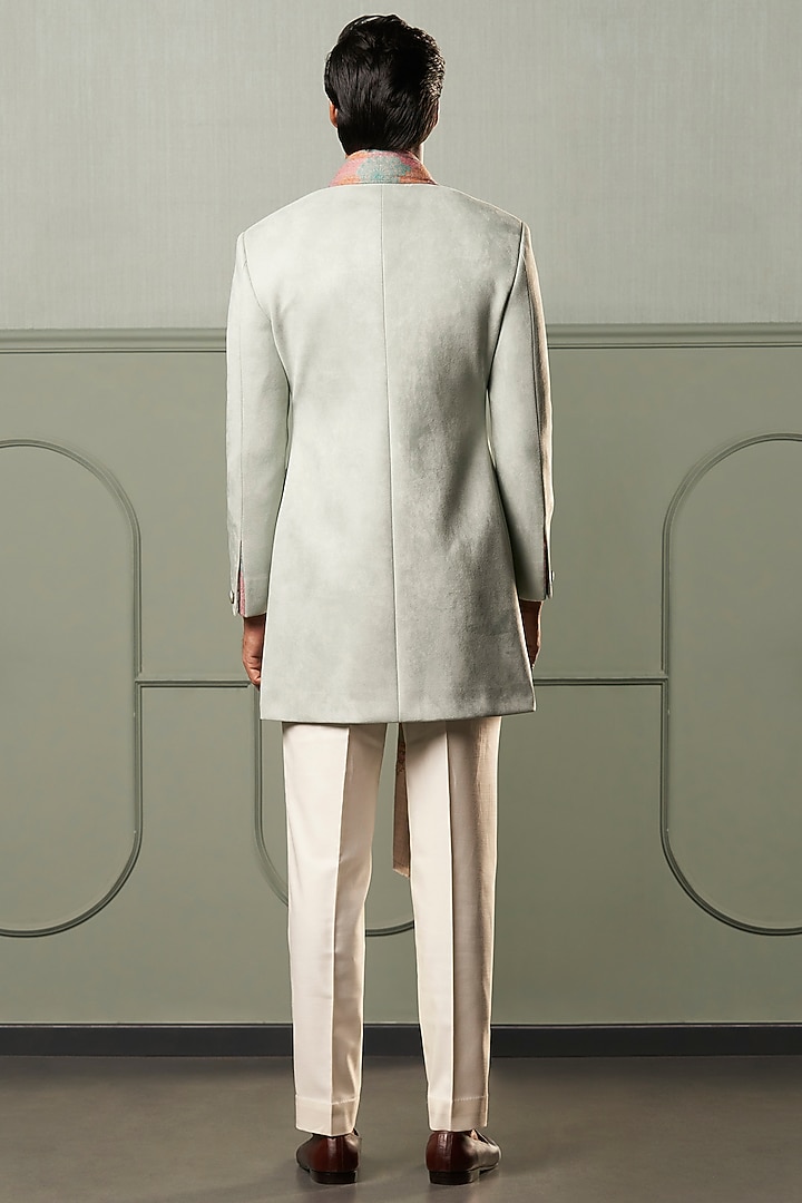Mint Indowestern Wedding Sherwani Set by Qbik Men at Pernia's Pop Up Shop
