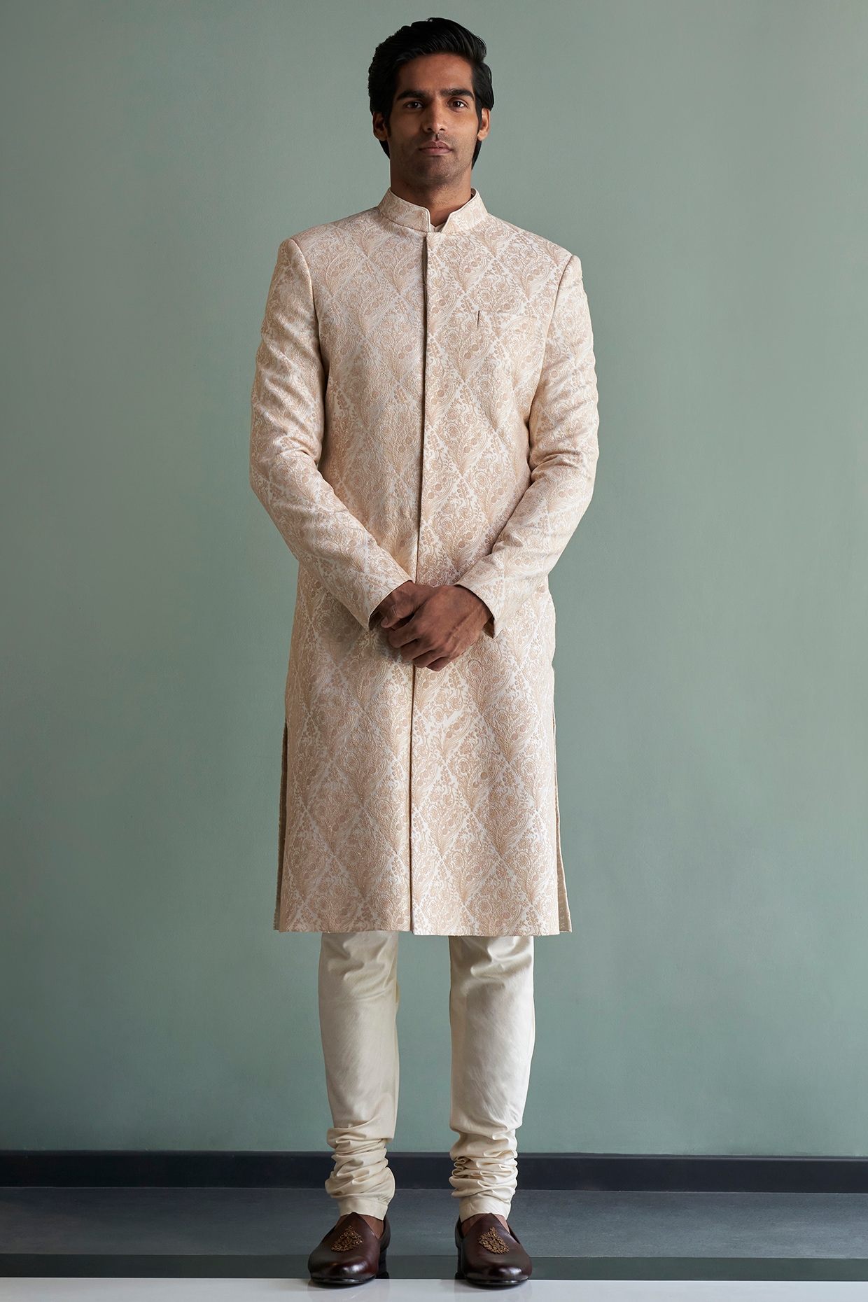 beige sherwani