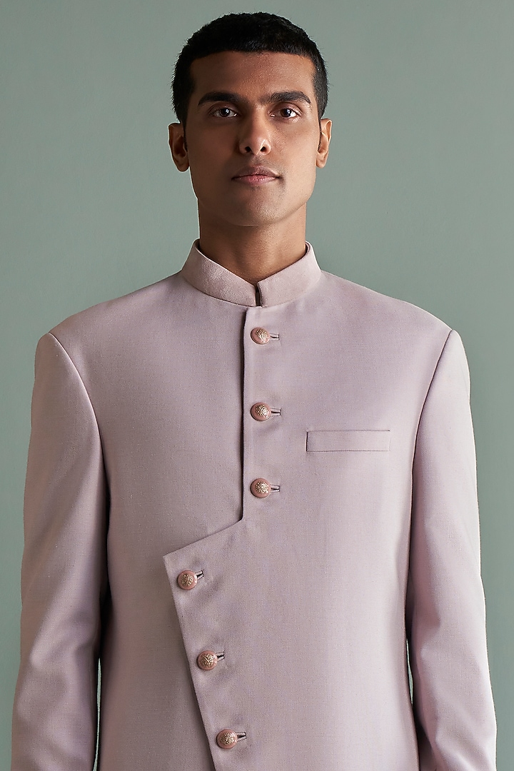 Pink Suiting Wedding Indowestern Set by Qbik Men at Pernia's Pop Up Shop