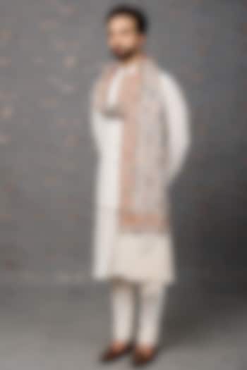White Matka Cotton Nehru Jacket Set by Qbik Men at Pernia's Pop Up Shop