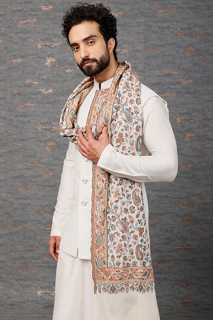 White Matka Cotton Nehru Jacket Set by Qbik Men at Pernia's Pop Up Shop