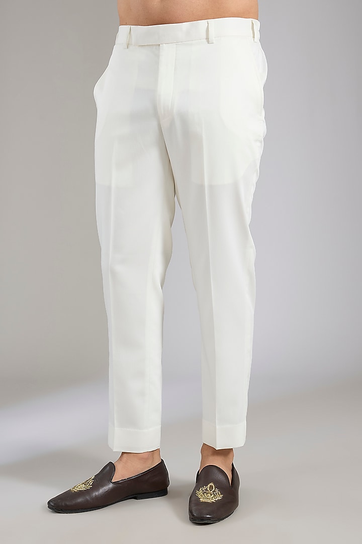 Ivory Silk Kurta Set by Qbik Men at Pernia's Pop Up Shop