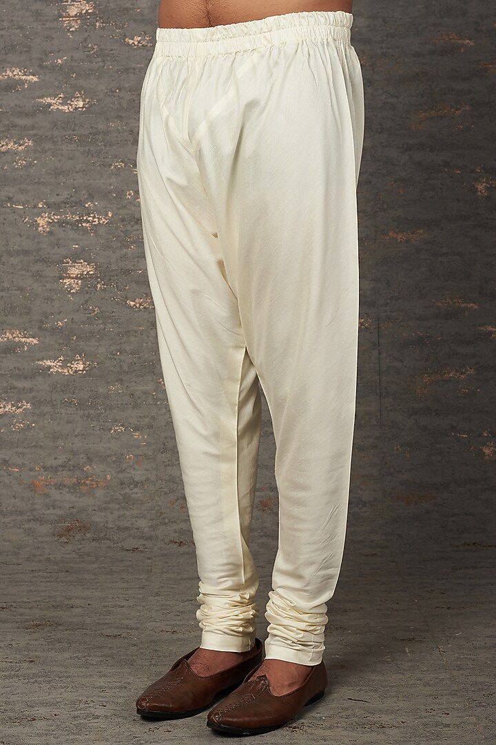 Cream Jacquard Embroidered Groom Sherwani Set by Qbik Men at Pernia's Pop Up Shop