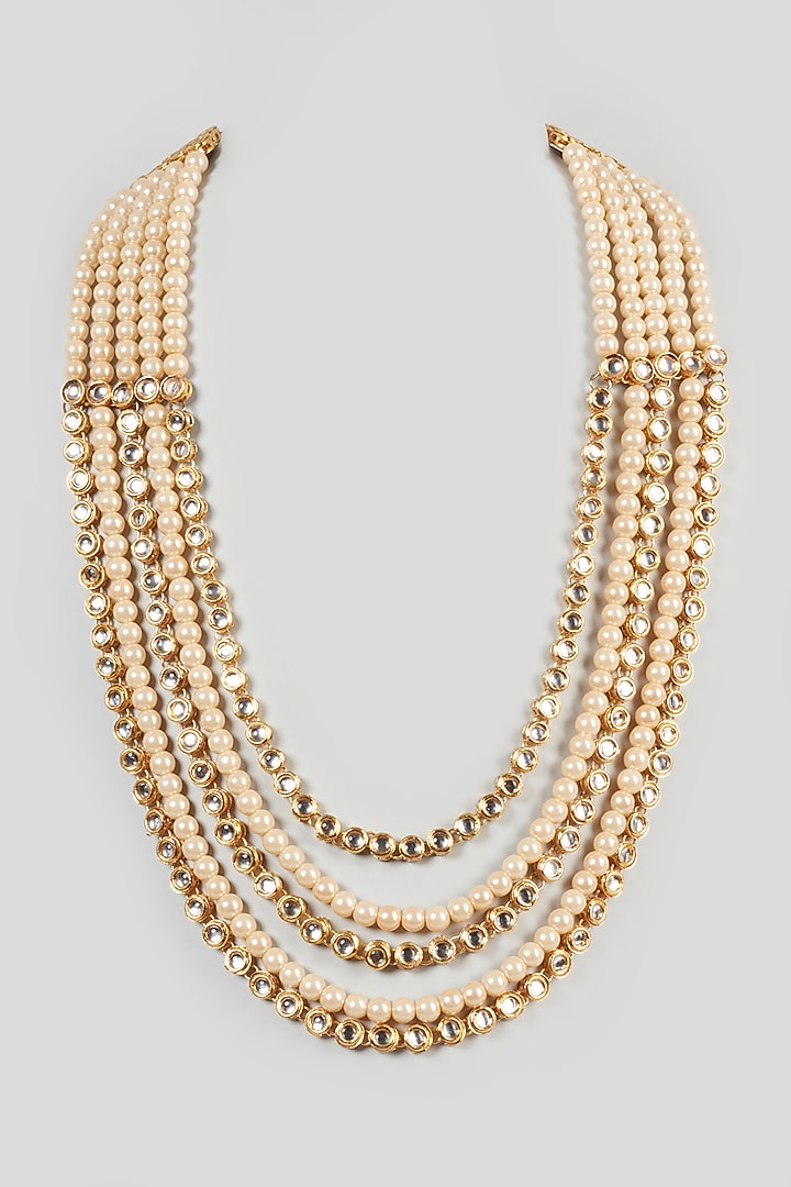 White Mala In Onyx Stone by Qbik Men at Pernia's Pop Up Shop