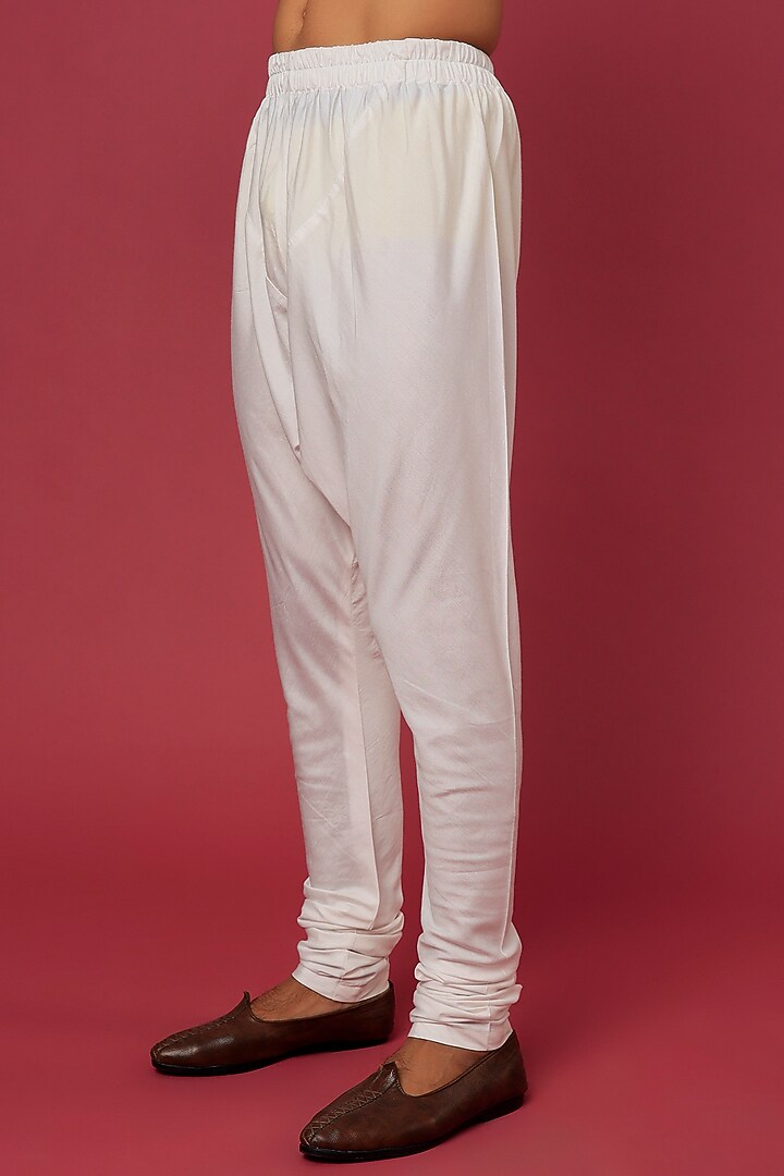 Ivory Silk Groom Sherwani Set by Qbik Men at Pernia's Pop Up Shop