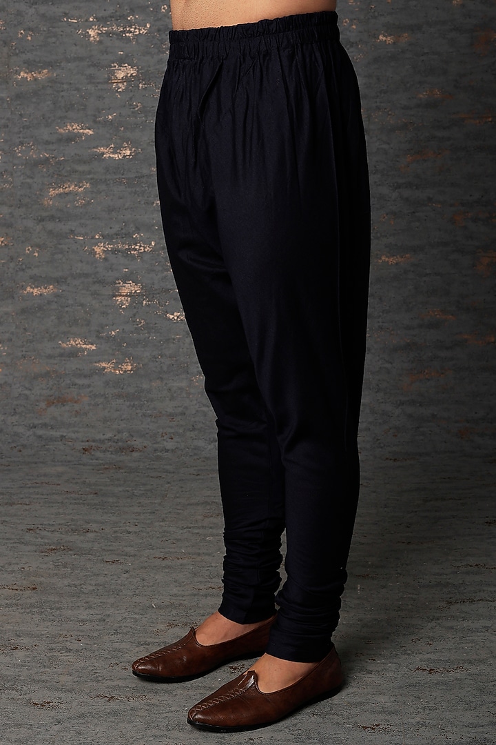 Navy Blue Quilted Wedding Sherwani Set by Qbik Men at Pernia's Pop Up Shop