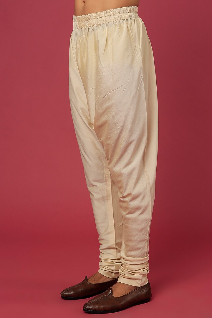 Beige Pashmina Wedding Sherwani Set by Qbik Men at Pernia's Pop Up Shop