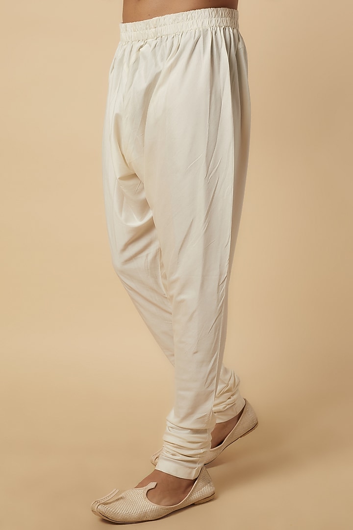 Cream Jacquard Hand Embroidered Groom Sherwani Set by Qbik Men at Pernia's Pop Up Shop