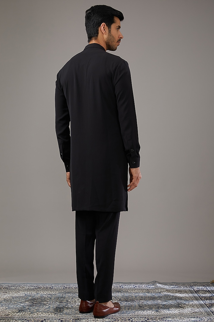 Multi-Colored Pashmina Silk Wedding Indowestern Set by Qbik Men at Pernia's Pop Up Shop