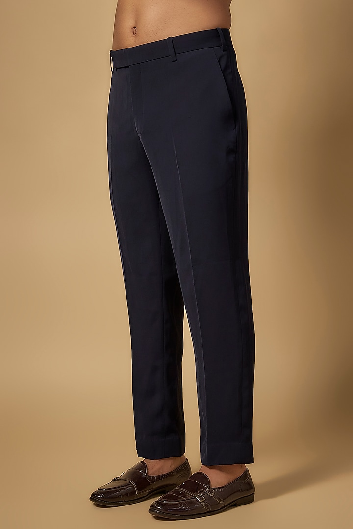 Black Cotton & Cotton Matka Pants by Qbik Men at Pernia's Pop Up Shop