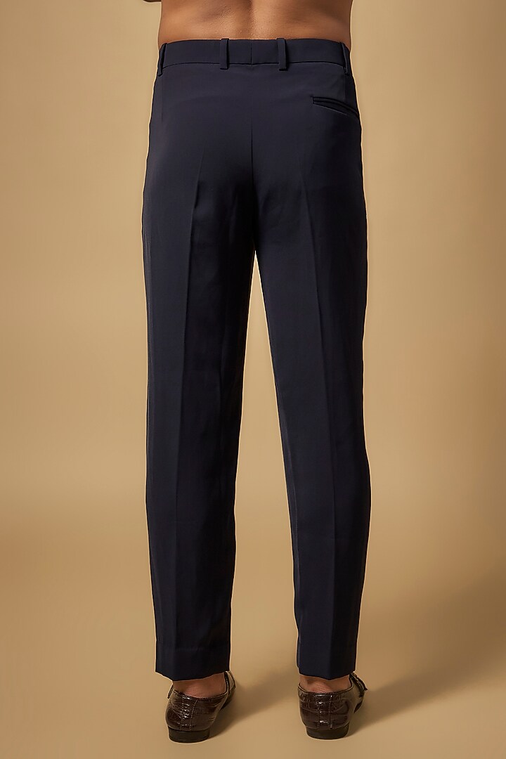 Black Cotton & Cotton Matka Pants by Qbik Men at Pernia's Pop Up Shop